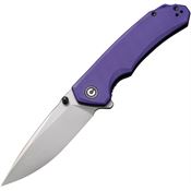 Civivi 2102A Brazen Damascus Linerlock Knife Purple Handles