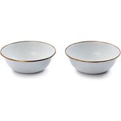 Barebones 390 Enamel Bowl Set Eggshell