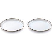 Barebones 391 Enamel Plate Set Eggshell