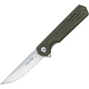 Black Fox 740OD Revolver Linerlock Knife Green Handles