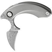 Bestech 2103G STRELIT Damascus Framelock Knife Gray Handles