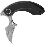 Bestech 2103H STRELIT Damascus Framelock Knife Black Handles