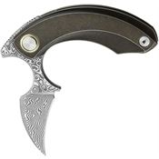 Bestech 2103J STRELIT Damascus Framelock Knife Bronze Handles