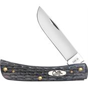 Case 58412 Sod Buster Jr Crandall Chrome Vanadium Carbon Knife Gray Handles