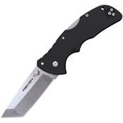 Cold Steel 27BAT Mini Recon 1 Stonewashed Tanto Lockback Knife Black Handles