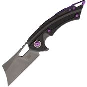 EOS 092 Mini Cleaver Framelock Knife Black/Carbon Fiber Handles