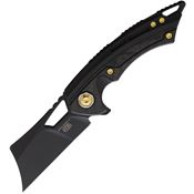 EOS 094 Mini Nautilus Black Framelock Knife Black/Carbon Fiber Handles