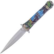 Frost FC91W Wildlife Linerlock Knife A/O Wolf