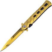 Frost IS005GD Milano Stiletto Linerlock Knife A/O