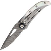 Fox 463DMOP Baroni Trendy Damascus Framelock Knife Mother of Pearl Handles