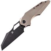 Kansept 1010A5 Genesis Black Framelock Knife Bronze Handles