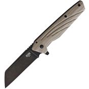 Ontario 9000 Besra Framelock Knife Brown Handles