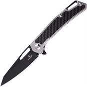 Shieldon 9042S1B Barraskewda Black Framelock Knife Gray Handles