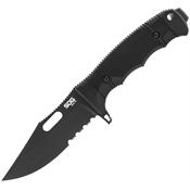 SOG 17210157 Seal FX Clip Black Fixed Blade Knife Black GRN Handles