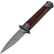 Boker 121515DAM Boot Dagger Damascus Fixed Blade Knife Rosewood Handles