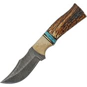 Damascus 1274 Stag and Turquoise Skinner