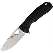 Honey Badger 1286 LE DP Stonewash Knife Black Handles