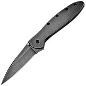 Kershaw 1660BLKW Leek Knife Assist Open Blackwash