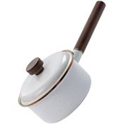 Barebones Living 396 Enamel Saucepan Eggshell