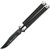 Bear & Son ANNCF17 Butterfly CF Black Knife Carbon Handles