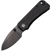 Civivi 19068S2 Baby Banter Black Stonewashed Linerlock Knife Black Handles