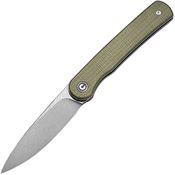 Civivi 20010BB Stylum Stonewash Knife Green Handles