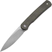 Civivi 20010BC Stylum Stonewash Knife Black Handles