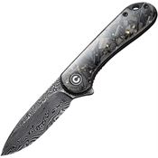 Civivi 907CDS1 Elementum II Damascus Knife Black/Gold Handles