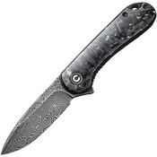 Civivi 907CDS2 Elementum II Damascus Knife Black/Silver Handles