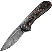 Civivi 907CDS3 Elementum II Damascus Knife Black/Copper Handles