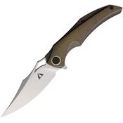 CMB Made B02C Prowler Framelock Knife Bronze Handles