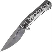 Kansept 1024A5 Kratos Framelock Knife Black Rose Handles