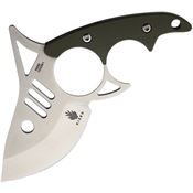 Kizer 1043N1 The Shark Tooth Satin Fixed Blade Knife G10 Green Handles
