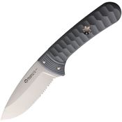 Maserin 975G10G Sax Satin Fixed Blade Knife Gray Handles