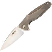 RUIKE M105TZ M105-TZ 154CM Framelock Knife Gray Titanium Handles