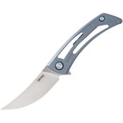 SRM 7415TE 7415 Framelock Knife Blue Titanium Handles