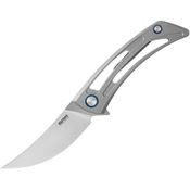 SRM 7415TZ 7416 Framelock Knife Gray Titanium Handles