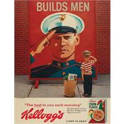 Tin Signs 2435 Kelloggs Builds Men