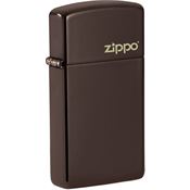 Zippo 16823 Slim Brown Zippo Logo
