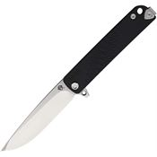 Medford Knives 212STQ43TM M-48 Tumbled Finish Knife Black Handles