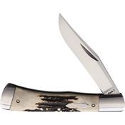 Old School Knifeworks 1NS Ruple 1 Trapper Knife Stag Handles