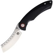 Red Horse Knife Works 06 Hell Razor Stonewash Knife Black Handles