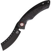 Red Horse Knife Works 09 Hell Razor Black Finish Knife Carbon Handles