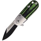 Rough Rider Knives 2313 Tadpole A/O Knife Black/Green Handles