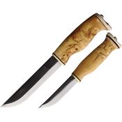 Wood Jewel Knives 23KI Big Double Fixed Blade Set
