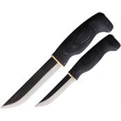 Wood Jewel Knives 23KIMU Big Double Fixed Blade Set Blk