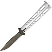 Benchmark 013 BM013 Butterfly Stonewash Knife White Handles