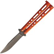 Benchmark 015 Butterfly Stonewash Knife Orange Handles