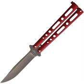 Benchmark 020 BM020 Butterfly Stonewash Knife Red Handles