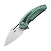 Bestech 2107D Nuke Framelock Knife Green Handles